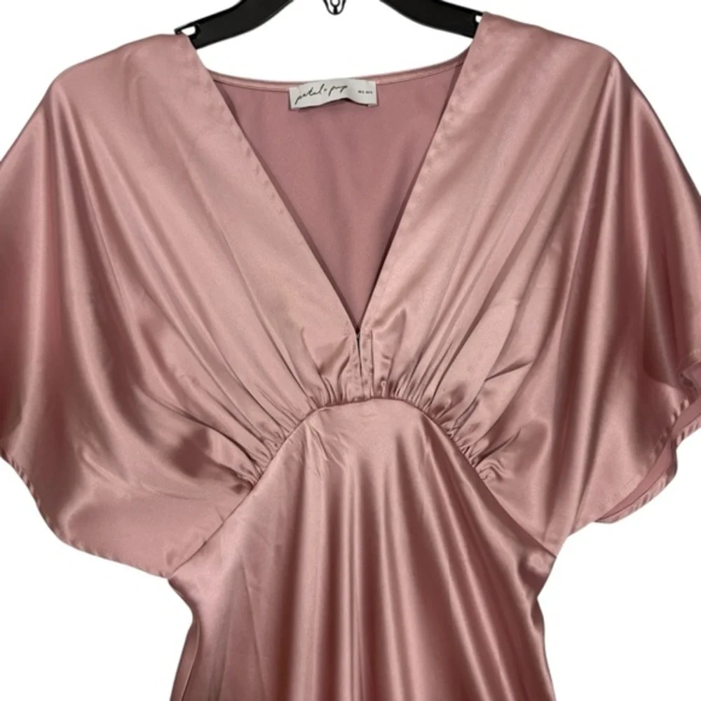 PETAL &‎ PUP $99 NWOT Dusty Rose Ricki Maxi dress US S - Picture 7 of 8